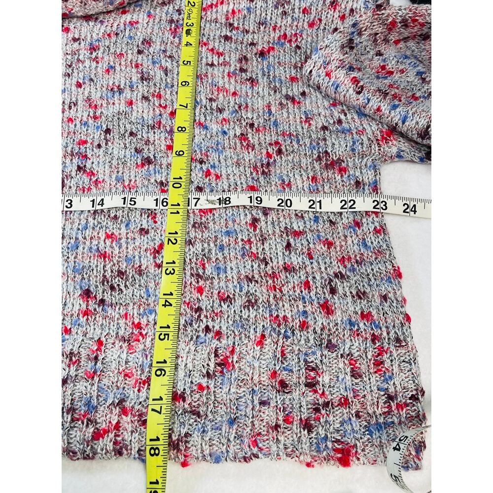 BP SZ M cowl neck gray multi color knit pullover sweater NWT B28 - Picture 5 of 8